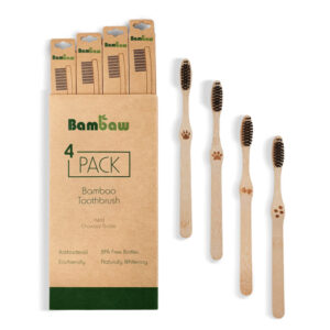 Bambaw Bamboe Tandenborstel Hard 4 stuks
