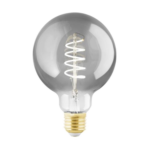 EGLO Led Filamentlamp Bulb Smoke G95 E27 4W Dimbaar