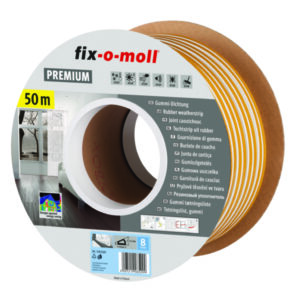 Fix-O-Moll - Tochtwering D-Profiel Premium Zelfklevend - 50m 9x6mm - Wit