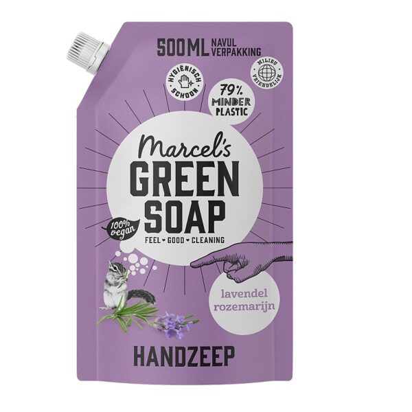 marcels green soap handzeep navulling lavendel rozemarijn